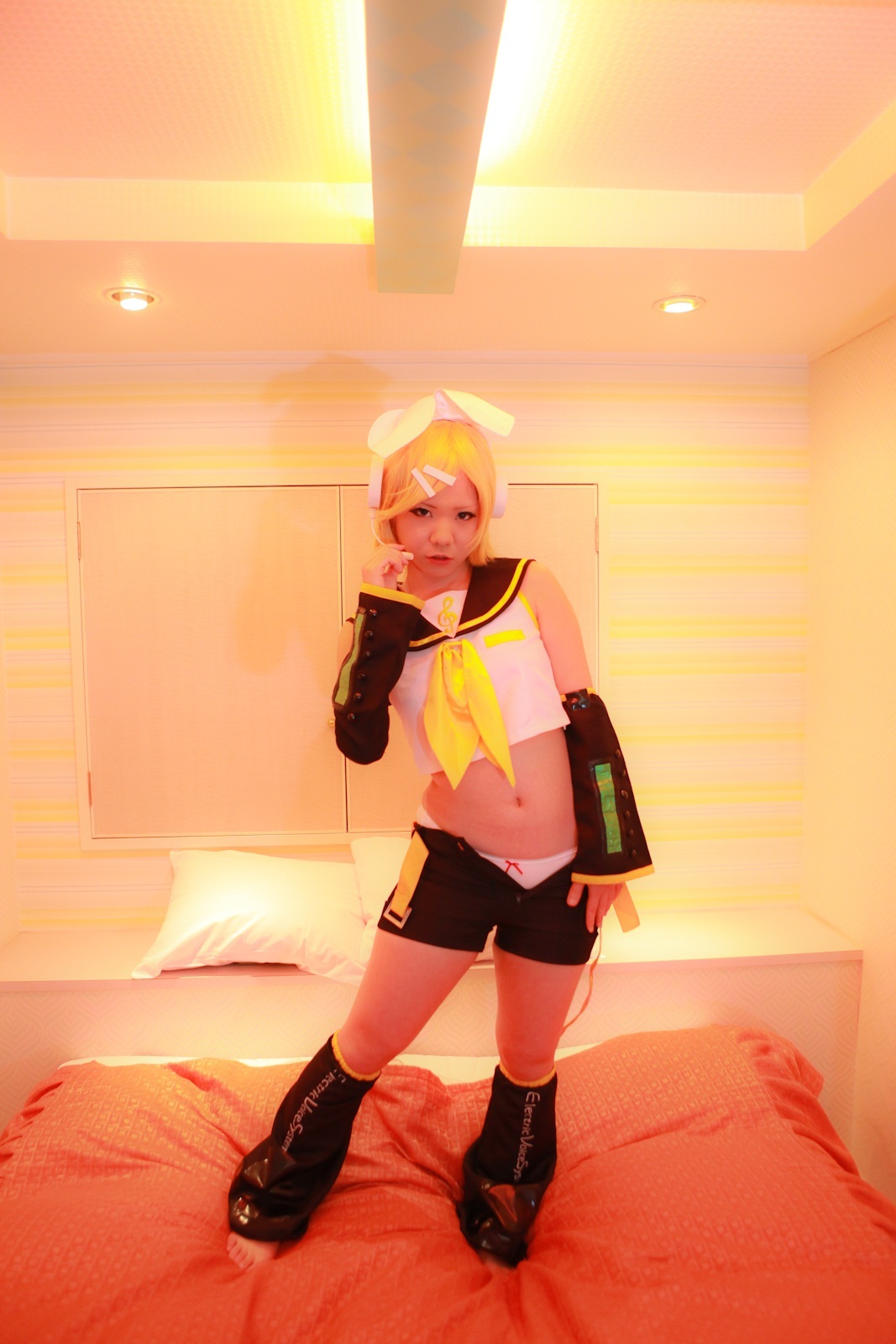 [Cosplay]Vocaloid-热Kagamine Rin裸体